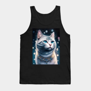 Magical Glowy White British Shorthair Tank Top